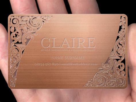 Copper Metal Cards .